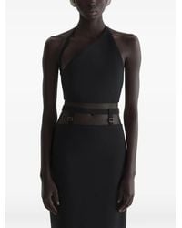 Mugler - Cropped Top Met Uitgesneden Details - Lyst