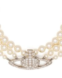 Vivienne Westwood Halskette mit Perlen - Mettallic