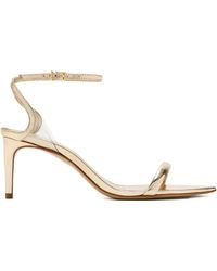 SCHUTZ SHOES - 50Mm Prya Metallic Ankle-Strap Sandals - Lyst