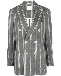 Circolo 1901 - Doppelreihiger Blazer Mit Streifen - Lyst