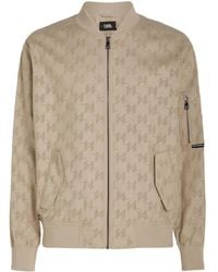Karl Lagerfeld - モノグラム ボンバージャケット - Lyst