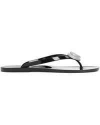 Mach & Mach - Heart-Charm Flip Flops - Lyst