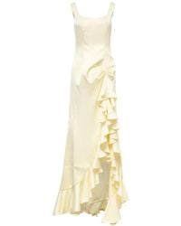 Stolen Stores - Ruffled Slit Maxi Dress - Lyst