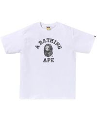 A Bathing Ape - College Ape Head T-Shirt - Lyst