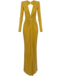 Elisabetta Franchi - Jersey-Abendkleid Mit Piercing-Detail - Lyst