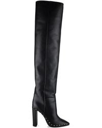Saint Laurent - Pointed-Toe Leather Boots - Lyst