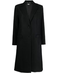 Karl Lagerfeld - Abrigo de vestir con botones - Lyst