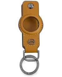 Piquadro - Airtag Holder Leather Keychain - Lyst