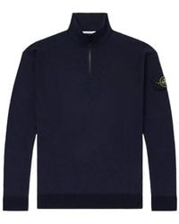Stone Island - Logo-Appliquéd Zip-Up Sweater - Lyst