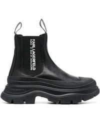 KARL LAGERFELD - Logo-print Chelsea Boots - Lyst