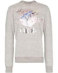 Dior Sweatshirt mit Dino-Print - Grau