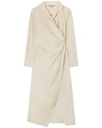 RETORI - Draped Cotton-Poplin Midi Dress - Lyst