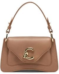 Coccinelle - C-Me Logo-Plaque Pebbled-Leather Tote Bag - Lyst