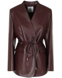 Isabelle Blanche - Belted Single-Breasted Blazer - Lyst