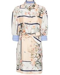 Liu Jo - Short Printed Twill Dress - Lyst