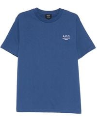 A.P.C. - T-Shirt Met Logo - Lyst