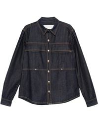 Yes London - Chemise En Jean À Coutures Contrastantes - Lyst