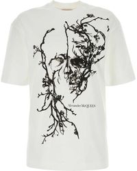 Alexander McQueen - Cherry Blossom Skull Oversized T-Shirt - Lyst