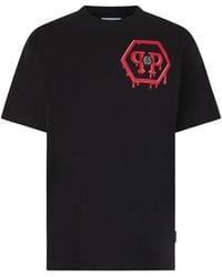 Philipp Plein - Logo-Print Round-Neck T-Shirt - Lyst