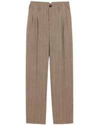 Ami Paris - Striped Wool Two-Pleats Trousers - Lyst
