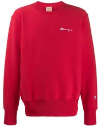 sudadera champion hombre roja