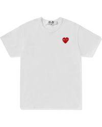COMME DES GARÇONS PLAY - Play Rhinestone-Heart T-Shirt - Lyst