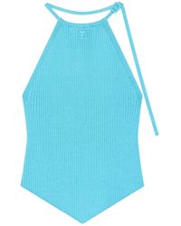 Courreges - Pointy Rib Knit Top - Lyst