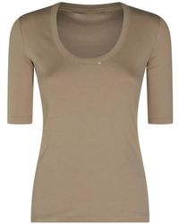 Fabiana Filippi - Ribbed-Knit Scoop-Neck T-Shirt - Lyst