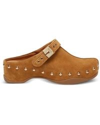 Scholl - Stud-Embellished Buckle-Fastening Clogs - Lyst