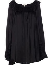 Chloé - Abito Con Ruches A Maniche Lunghe - Lyst