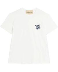 Valentino Garavani - Logo-Embroidered Crewneck T-Shirt - Lyst