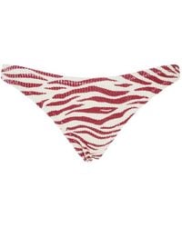 MC2 Saint Barth - Crinkle Zebra-Print Bikini Bottoms - Lyst