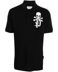 Philipp Plein - Skull & Bones Piqué Polo Shirt - Lyst