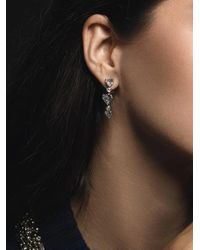 Fantasia by Deserio - Three Heart Drop Earrings - Lyst