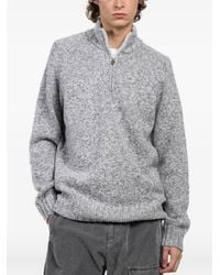 Gran Sasso - Pull En Maille Texturée À Col Zippé - Lyst