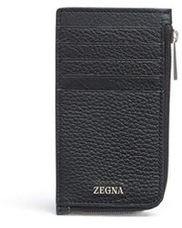 Zegna - Portafoglio con zip - Lyst