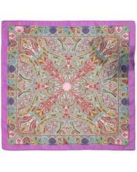 Etro - Paisley-Pattern Silk Scarf - Lyst