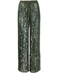 P.A.R.O.S.H. - Sequin Wide-Leg Trousers - Lyst