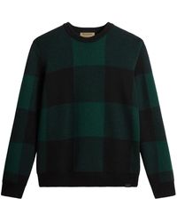 Woolrich - Geruite Trui Van Scheerwol - Lyst