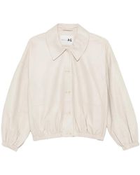 Manzoni 24 - Button-Fastening Leather Jacket - Lyst