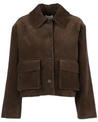P.A.R.O.S.H. - Cropped Corduroy Jacket - Lyst
