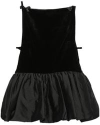 Self-Portrait - Velvet Peplum Top - Lyst