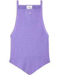 Courreges - Pointy Rib-Knit Tank Top - Lyst