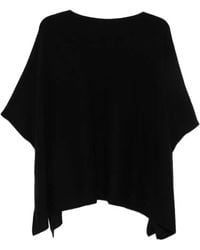 Not Shy - Pamina Boat-Neck Poncho Sweater - Lyst