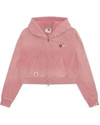 Aape By A Bathing Ape - Logo-Patch Cropped Hoodie - Lyst
