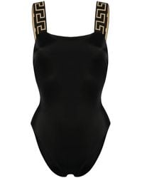 Versace - Un maillot de bain en une pièce avec la bordure de Greca - Lyst