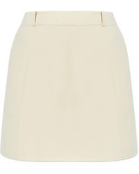 Jil Sander - Falda Corta De Lana - Lyst
