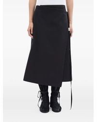Ann Demeulemeester - Tie-Fastening Midi Skirt - Lyst