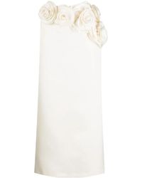 Magda Butrym - Floral-Appliqué Silk Midi Skirt - Lyst