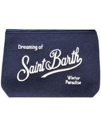 MC2 Saint Barth - Aline Embroidered Logo Clutch Bag - Lyst